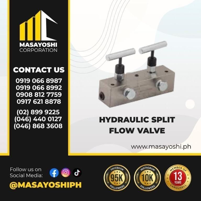 Hydraulic Split Flow Valve 2 | Flow Separator Valve | Valve | Split Valve (Category: Industrial Equipment) located in Caloocan City. Submitted by ericamarie41033 (Listing ID 1318514904, Image 1). Description: 𝗞𝗶𝗻𝗱𝗹𝘆 𝗖𝗮𝗹𝗹/𝗖𝗼𝗻𝘁𝗮𝗰𝘁 𝗼𝘂𝗿 𝗦𝗮𝗹𝗲𝘀 𝗗𝗲𝗽𝗮𝗿𝘁𝗺𝗲𝗻𝘁 𝗳𝗼𝗿 𝘁𝗵𝗲 𝗮𝘃𝗮𝗶𝗹𝗮𝗯𝗶𝗹𝗶𝘁𝘆 𝗮𝗻𝗱 𝗺𝗼𝗾 𝗼𝗳 𝘁𝗵𝗲 𝗽𝗿𝗼𝗱𝘂𝗰𝘁. ᴀʟʟ ᴘʀɪᴄᴇꜱ ᴀʀᴇ ꜱᴜʙᴊᴇᴄᴛ ᴛᴏ ᴄʜᴀɴɢᴇ ᴡɪᴛʜᴏᴜᴛ ᴘʀɪᴏʀ ɴᴏᴛɪᴄᴇ ᴅᴜᴇ ᴛᴏ ꜰʟᴜᴄᴛᴜᴀᴛɪᴏɴ. 𝗢𝘂𝗿 𝗪�