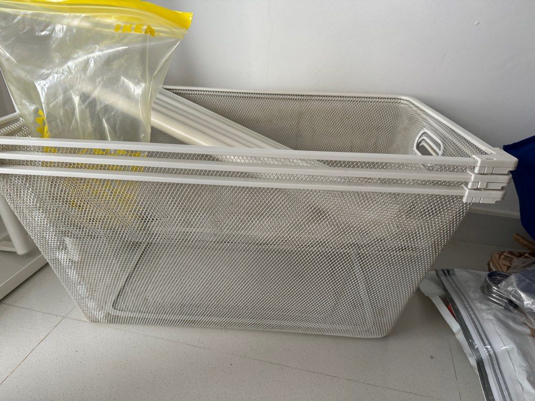 IKEA Elvarli Clothes Rail and Bracket Free Delivery Furniture Home Living Furniture Shelves Cabinets Racks on Carousell