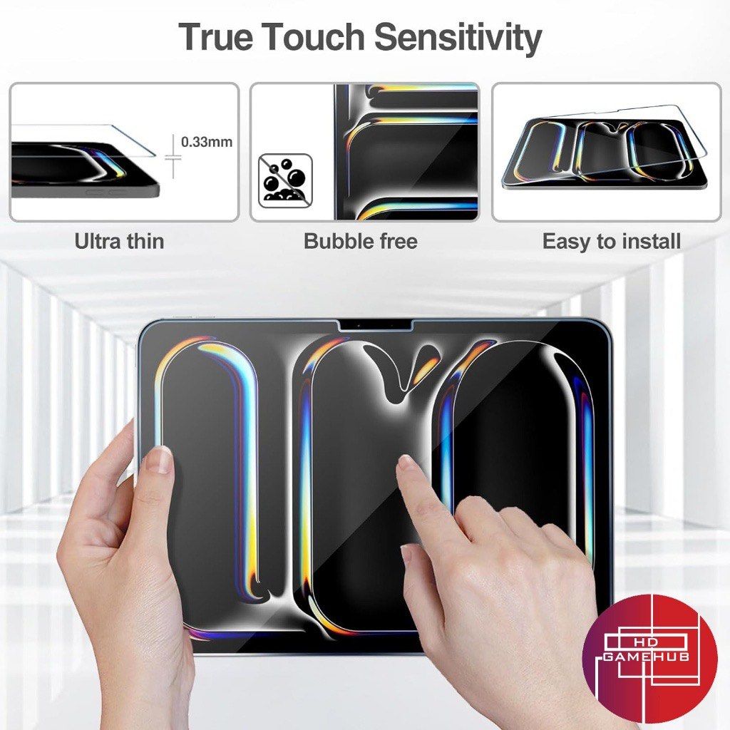 iPad Pro 13” 2024 / iPad Air 13” 2024 Tempered Glass Screen Protector (Category: Cases & Sleeves) located in Quezon City. Submitted by playamerica (Listing ID 1318515027, Image 3). Description: Tempered Glass Screen Protector for iPad Pro 13” 2024 / iPad Air 13” 2024 Ultra clear Full adhesive Shatter proof Scratch proof Touch sensitive Easy Installation High transparency Provides maximum screen protection Enables the proper space for the installa