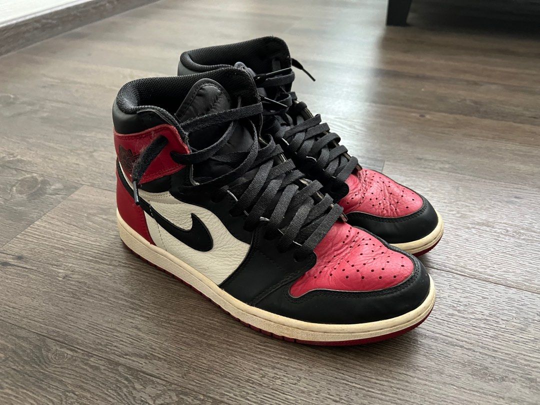Jordan 1 bred toe used shop