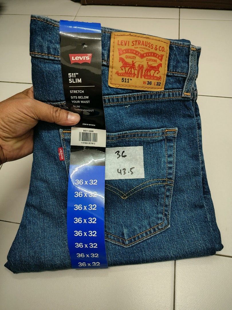 Levis 511 Stretch W36 L32 Men s Fashion Bottoms Jeans on Carousell