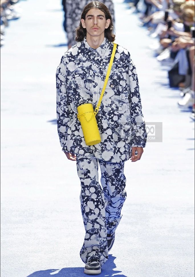 LOUIS VUITTON VIRGIL ABLOH SS19 RUNWAY DOROTHY POPPIES DYED DENIM JACKET