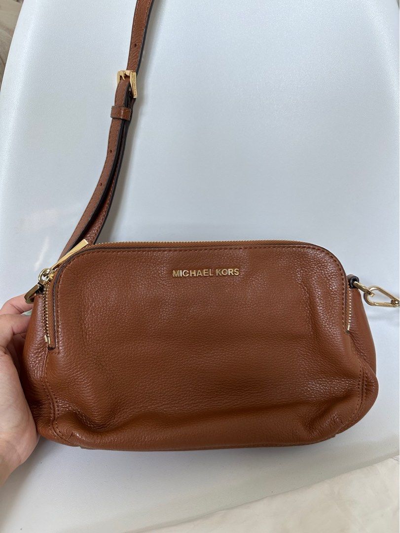 Michael Kors Brown Leather Handbag Carousell