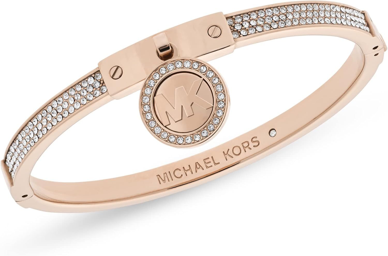 Michael kors silver bracelet with glitz top