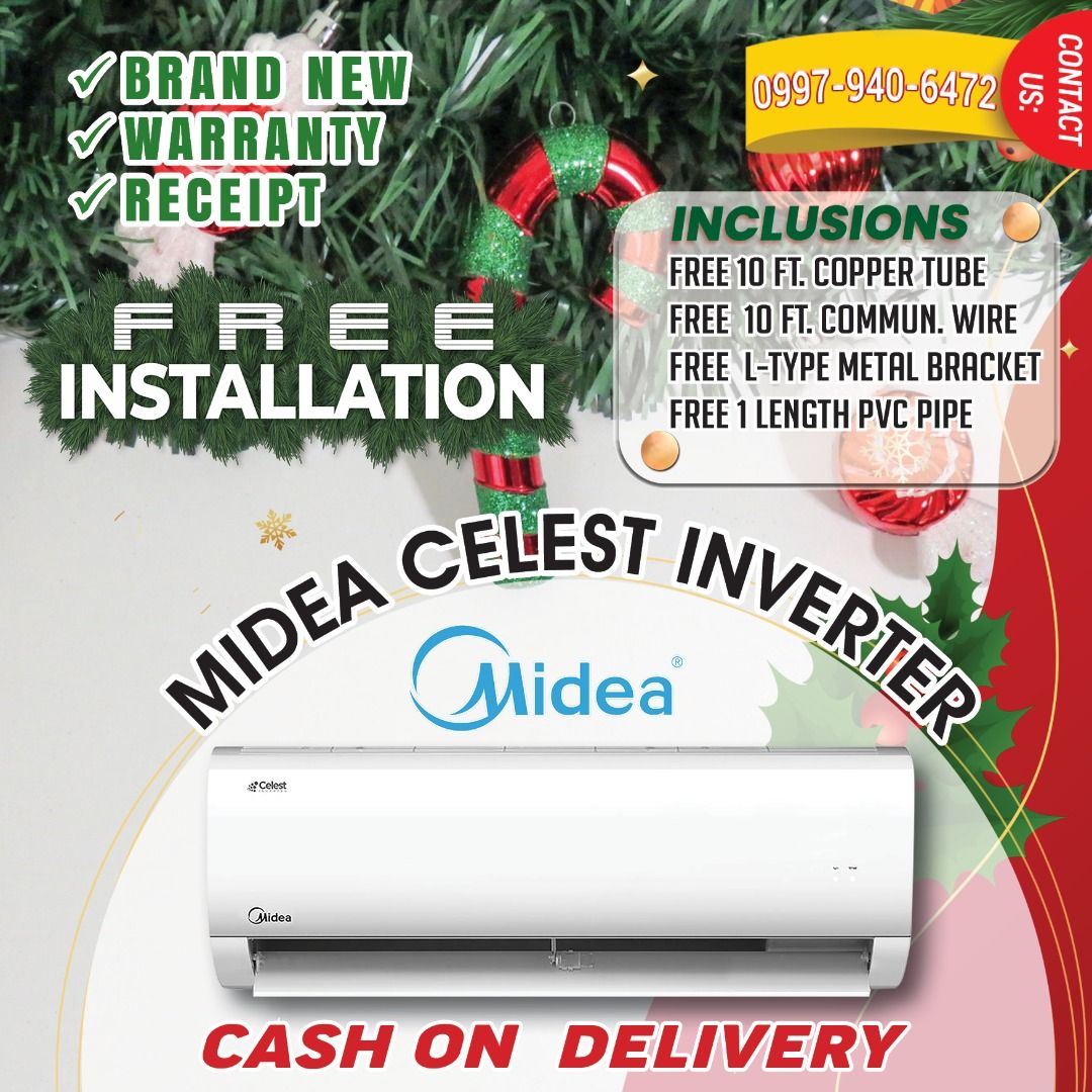 MIDEA SPLIT TYPE INVERTER AIR CONDITIONERS *FREE INSTALLATION*, TV ...