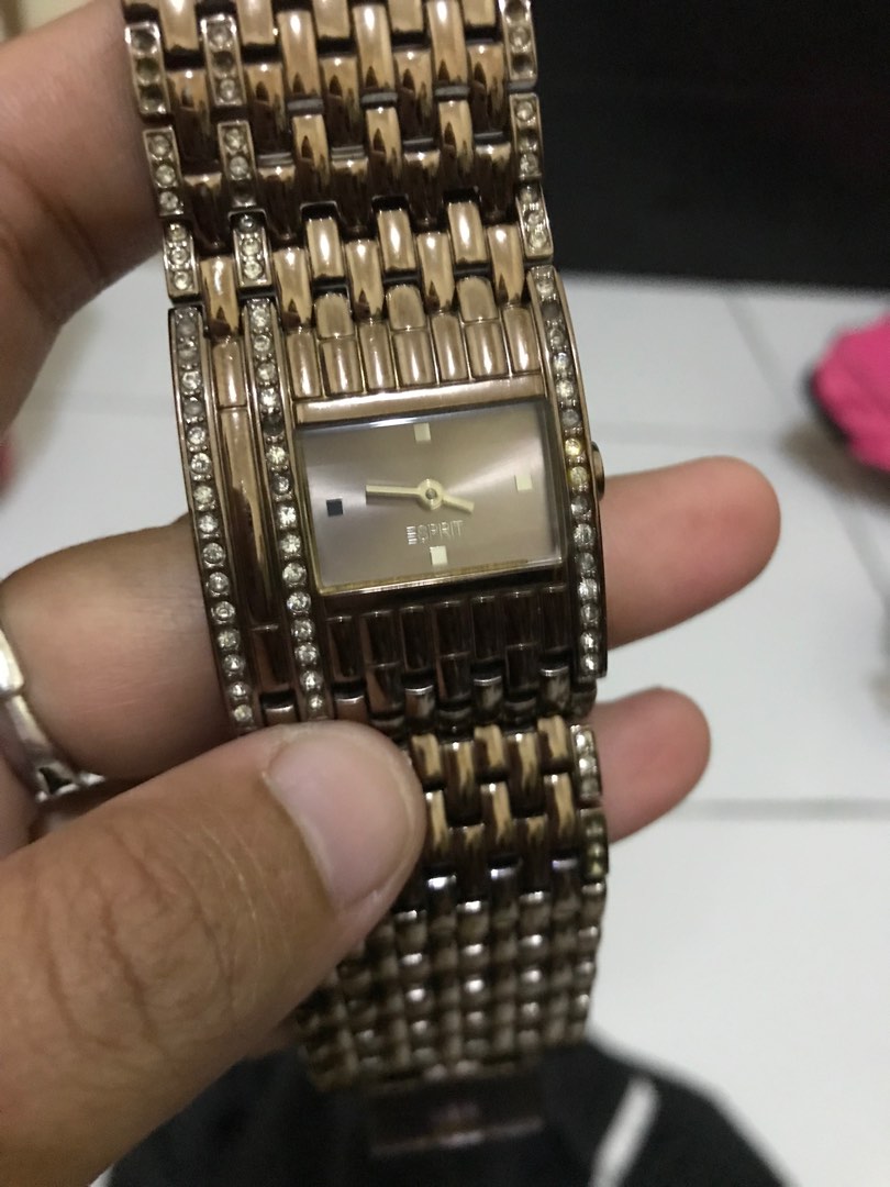 Uhren Esprit Spangenuhr Gold Vintage Esprit Armbanduhr Esprit