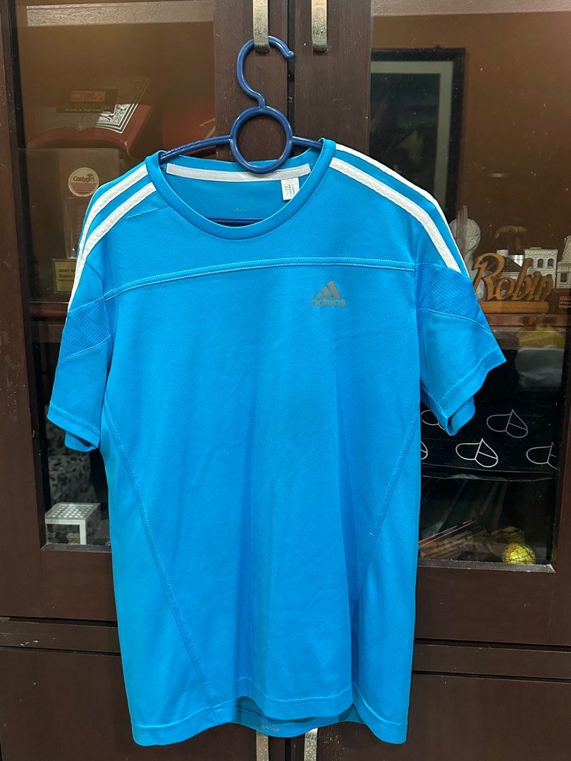 Original Adidas Men Blue Gym Wear Sport Attire