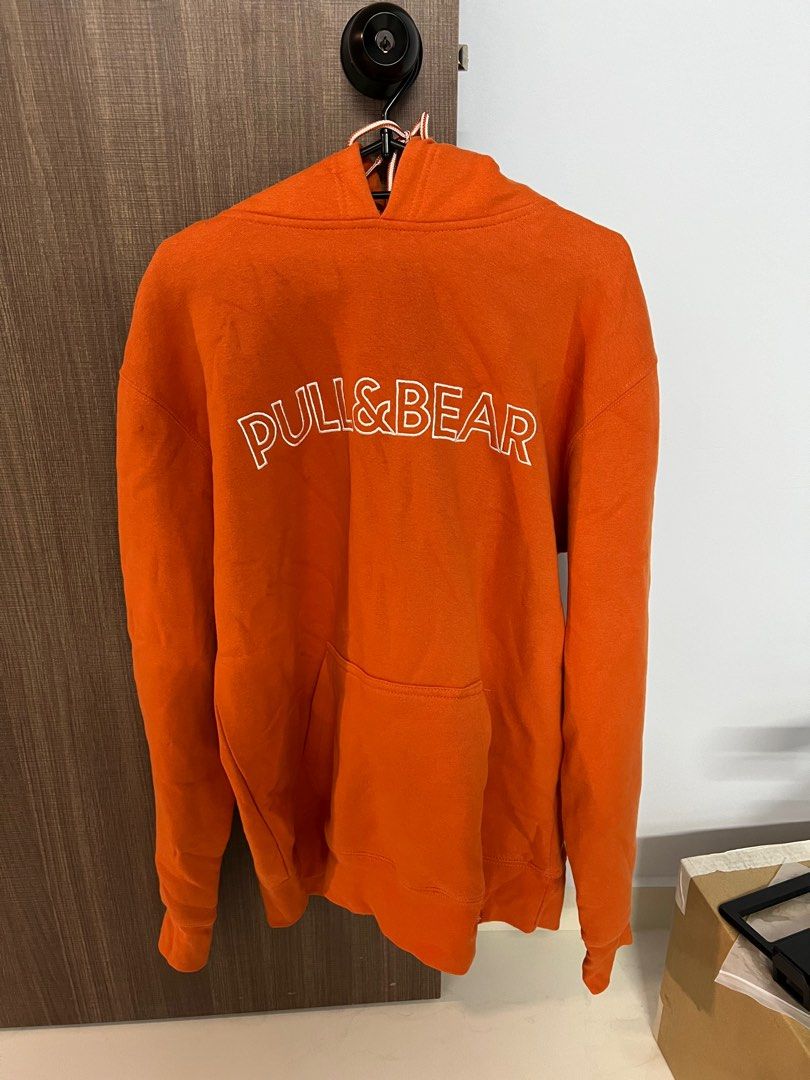 Pull and bear orange hoodie outlet