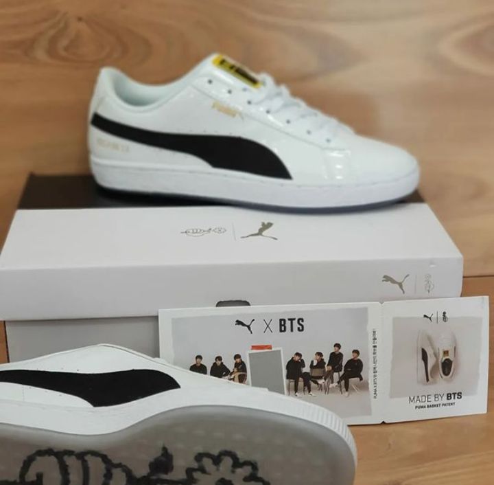 Puma x BTS White Black Size 36 37 38 Unisex Cowo Cewe