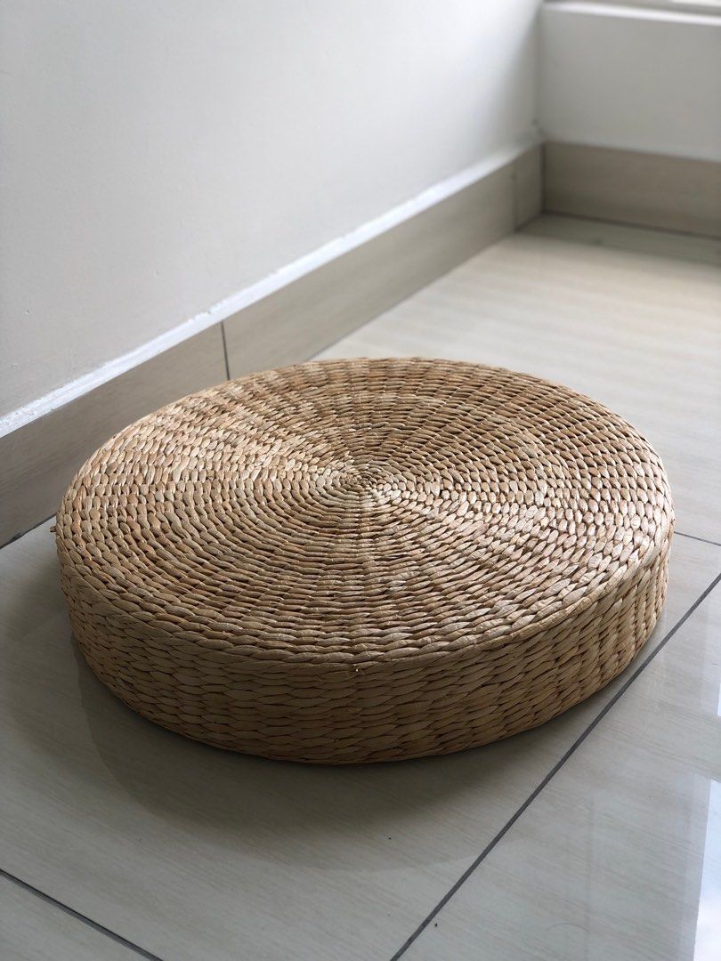 Round tatami floor cushion Furniture Home Living Home Decor Cushions Throws on Carousell