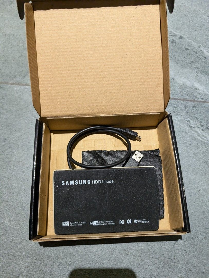 Samsung hdd external enclosure portable hard disk (Category: Hard Disks & Thumbdrives) located in Manila. Submitted by coolshark888 (Listing ID 1318540895, Image 1). Description: case only. no hard drive inside..