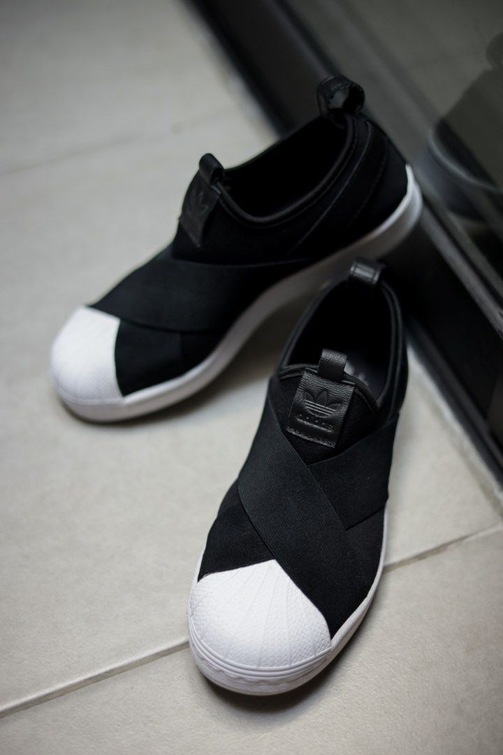 Sepatu Adidas Slip On Hitam Sepatu Adidas Superstar Slip On Black