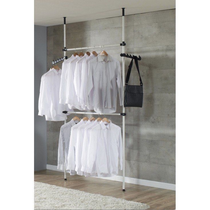 SG OFFER 2502 Korean Standing Pole Clothes Rack Adjustable Hanger Bar Drying Shelf