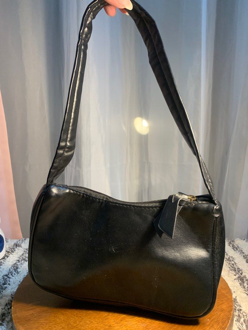 Shein black baguette bag online