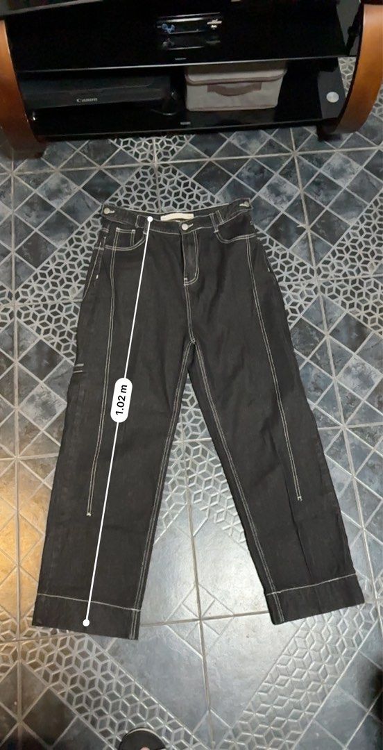 SMYTH WHITE STITCH BAGGY JEANS (Category: Jeans) located in Manila. Submitted by weshside (Listing ID 1318564342, Image 3). Description: Size: 30 Good as new barely used!.