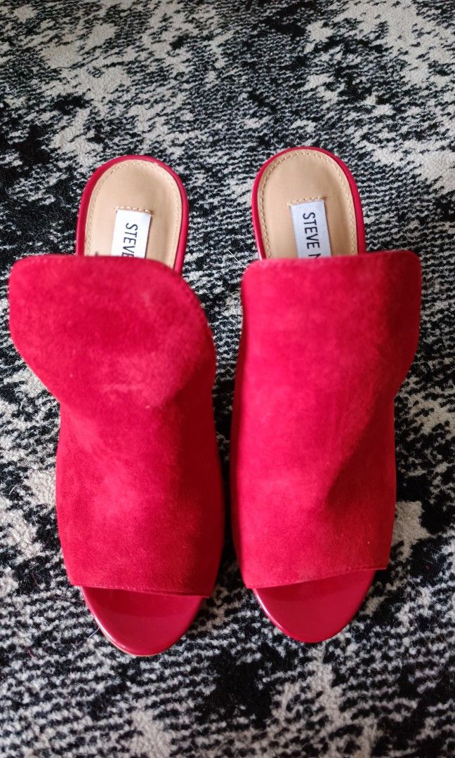 Steve Madden Sinful Sandal in Red Fesyen Wanita Sepatu di Carousell
