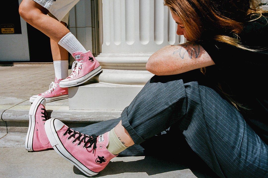 Stussy Converse Chuck Taylor All Star 70 High Surfman Pink