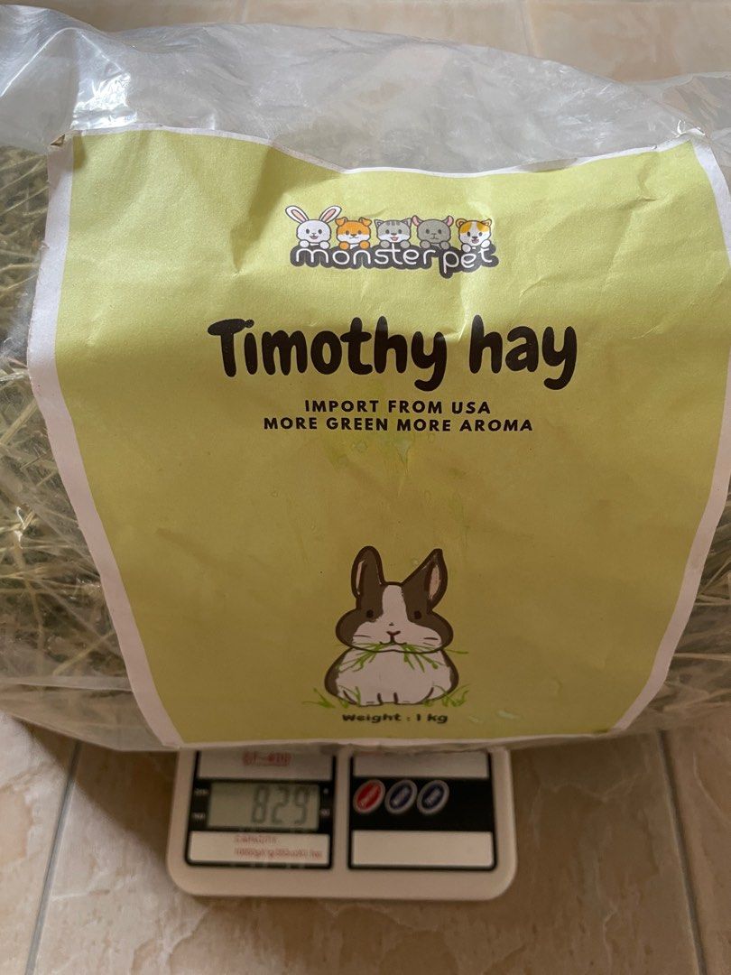 Image showcasing Timothy hay (guinea pig; rabbit), Pet Supplies, Pet Food on Carousell