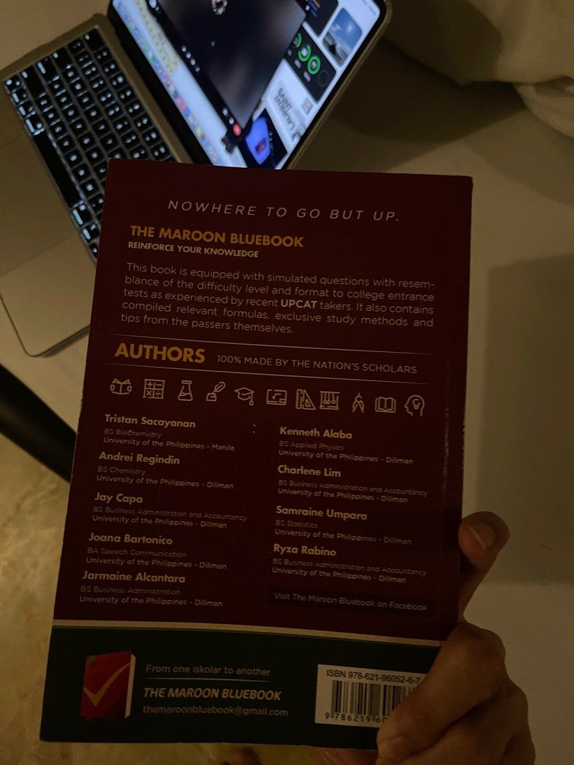 UPCAT TMB The Maroon BlueBook (Category: Textbooks) located in Quezon City. Submitted by d3clutterw0rld (Listing ID 1318615732, Image 2). Description: .