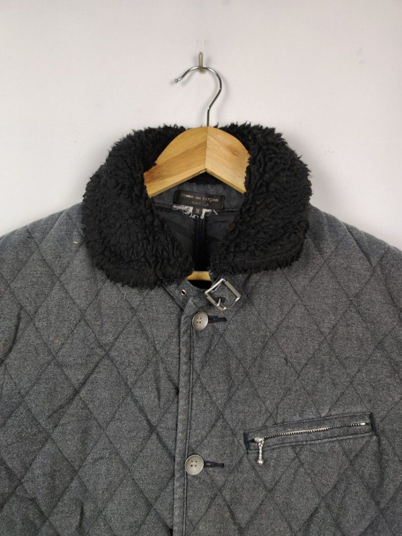 Comme des garcons quilted jacket grey clearance