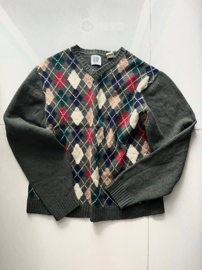 Vintage GAP Christmas Argyle Sweater