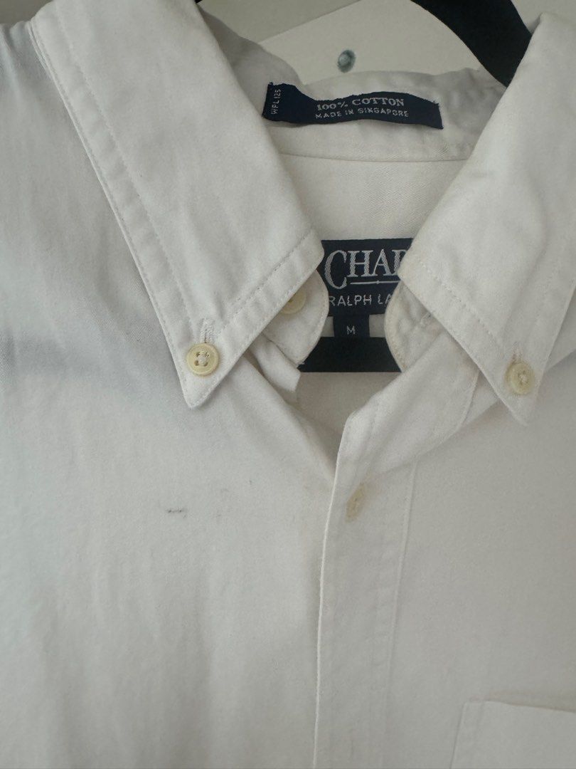 vintage Ralph lauren chaps white ls polo (Category: Formal Shirts) located in Quezon City. Submitted by goodollovedgoods (Listing ID 1318543750, Image 3). Description: Vintage Ralph lauren chaps M on tag 25x33 Plus size polo Slight yellowing might come off by washing No other issues .