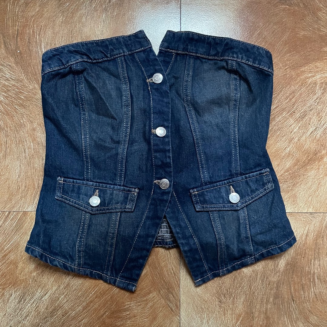 Zara Denim Top, Women's Fashion, Tops, Shirts on Carousell