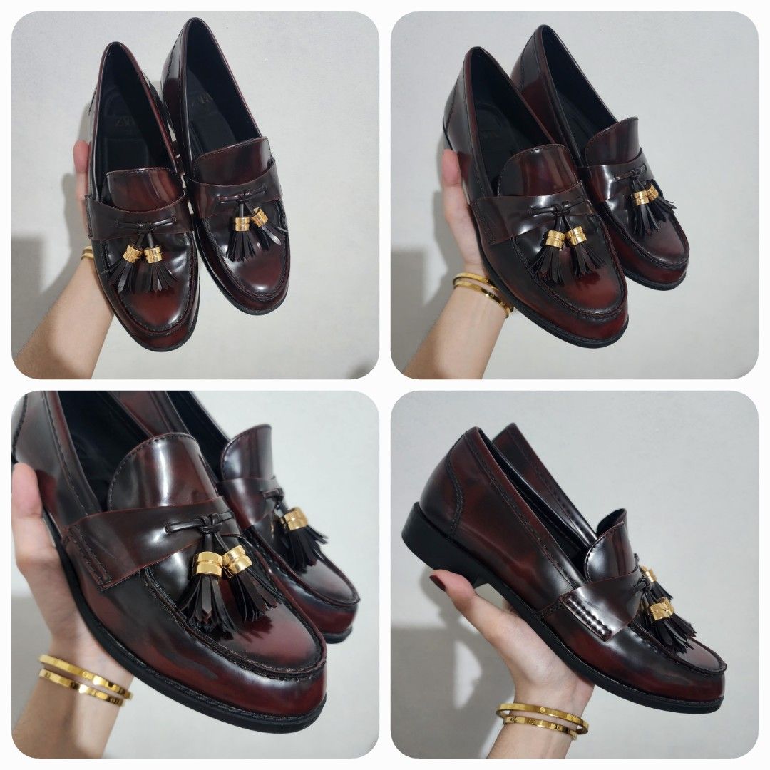 Zara tassel loafers womens 2025