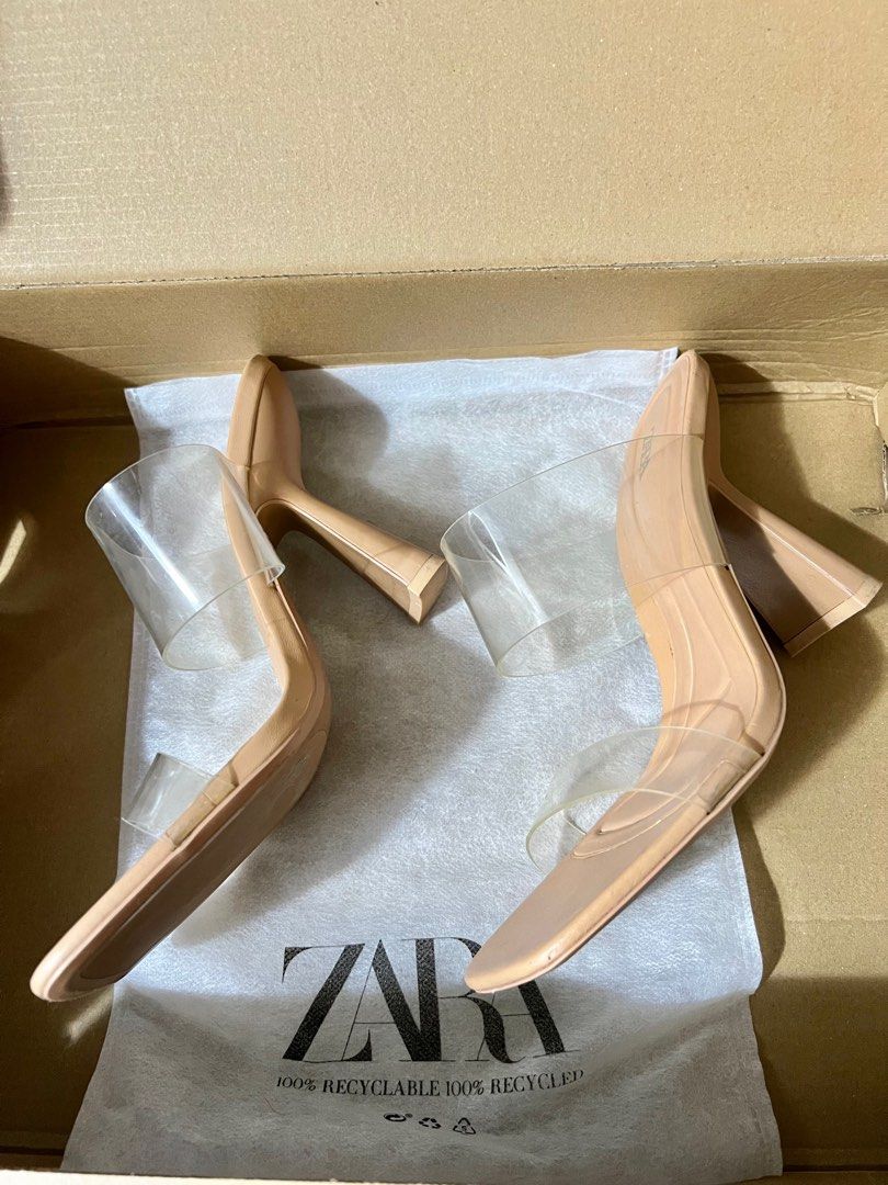 Transparent mules zara on sale