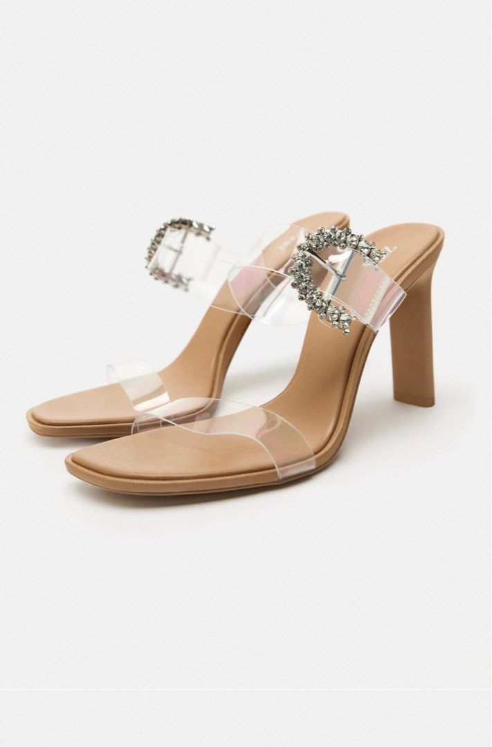 Clear heel sandals zara sales