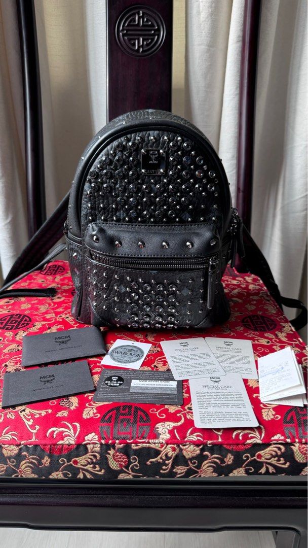 Mcm backpack swarovski discount