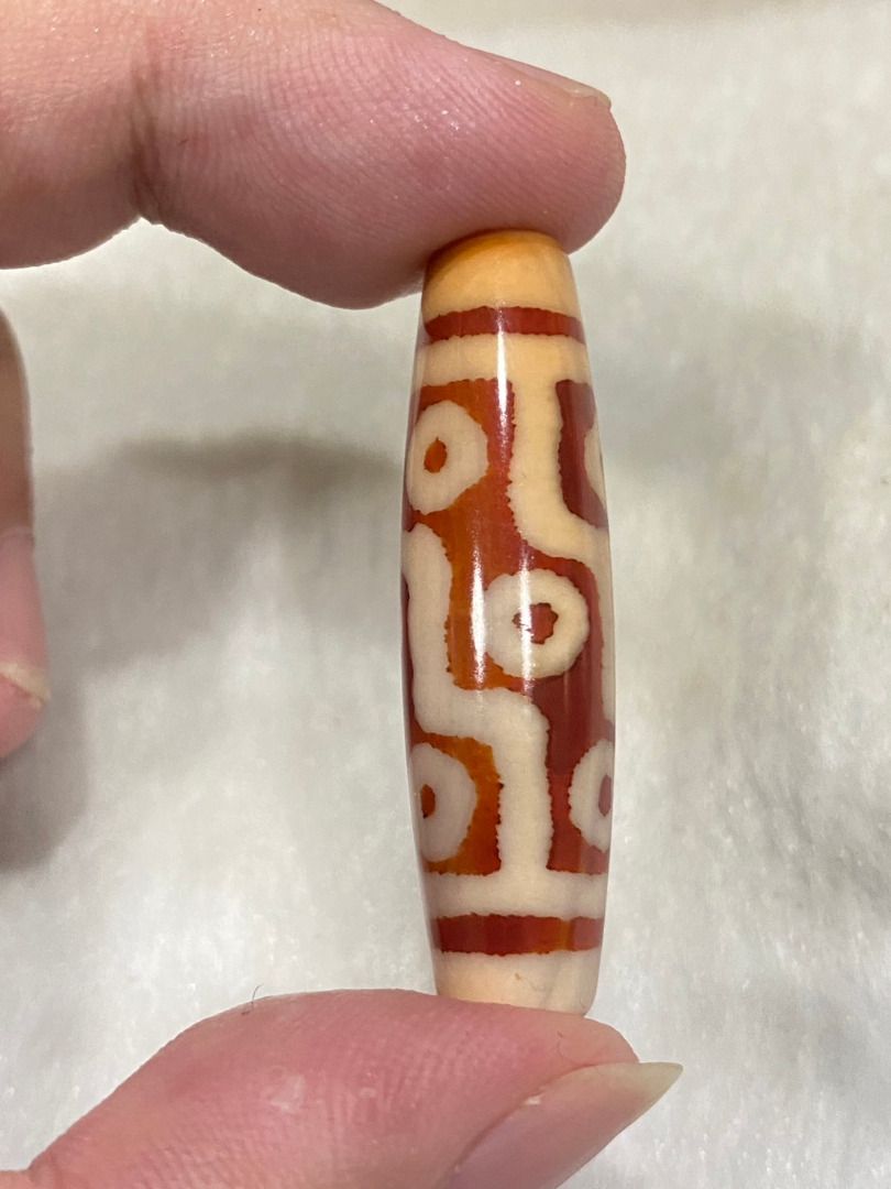 ❁❀✿✾ 火供九眼天珠 置物 赤❁❀✿✾