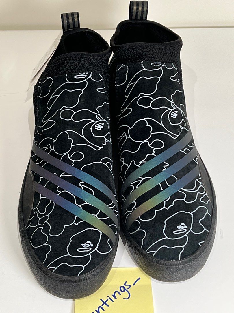 Adidas x Bape 3ST.002 Men s size 10.5US Black Reflective Skateboarding shoes DB3003 Carousell
