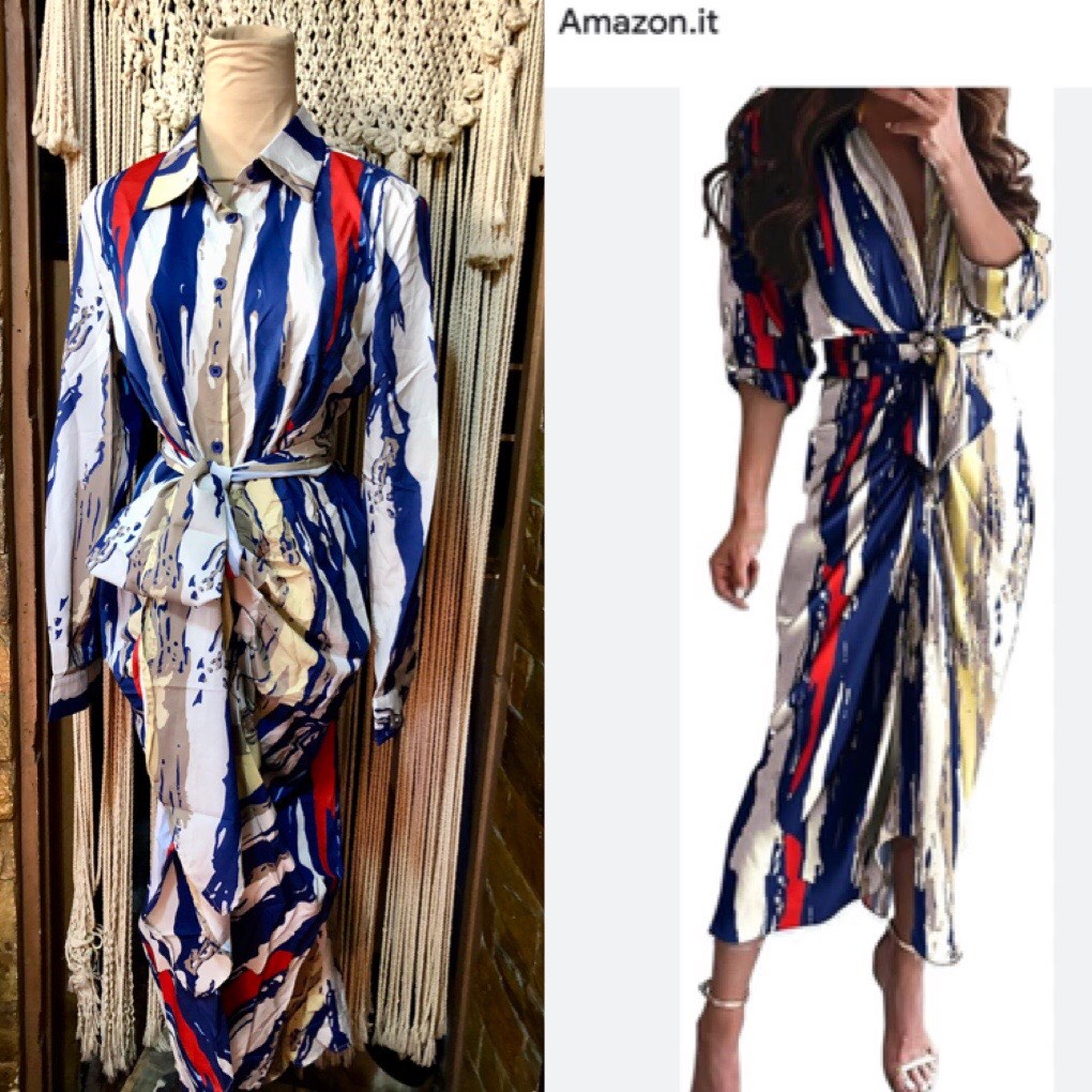 Amazon brand button down long dress with belt Women s Fashion Dresses Sets Dresses on Carousell