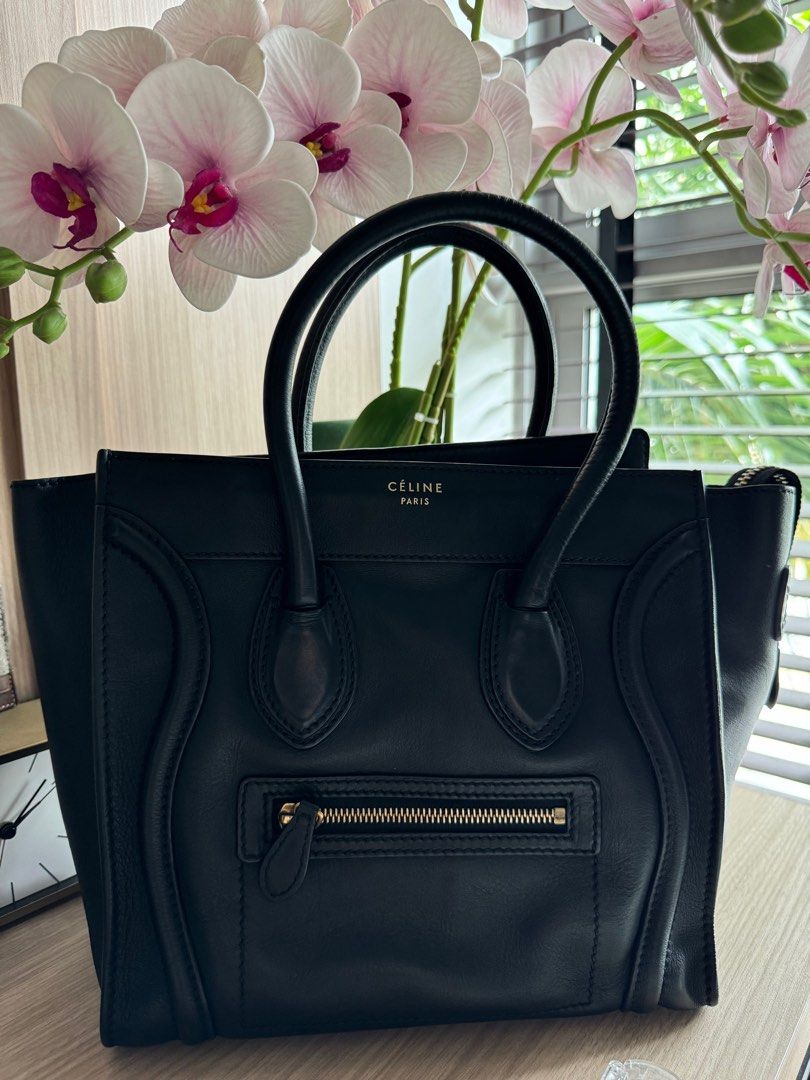 Celine black luggage tote online