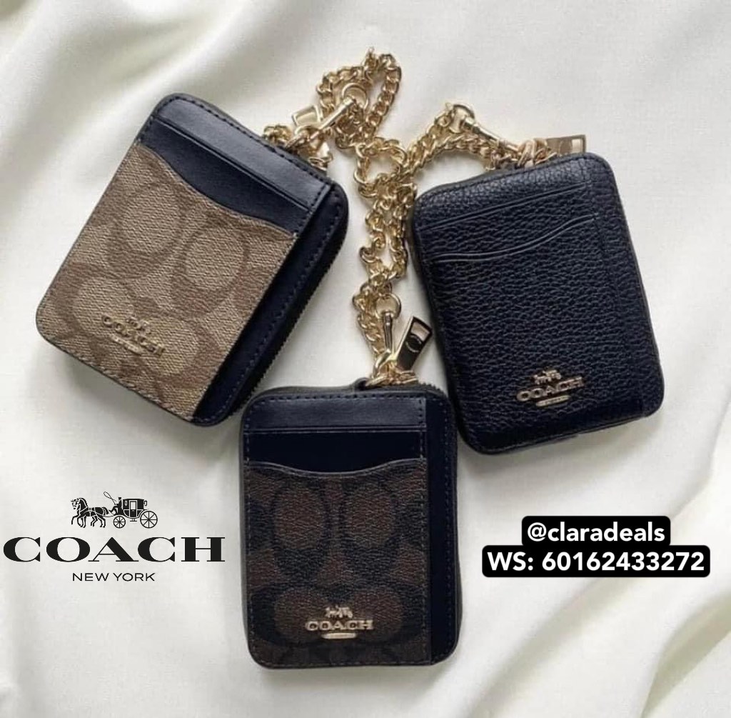 Authentic Coach C0058 Zip Card Case Luxury Bags Wallets on Carousell
