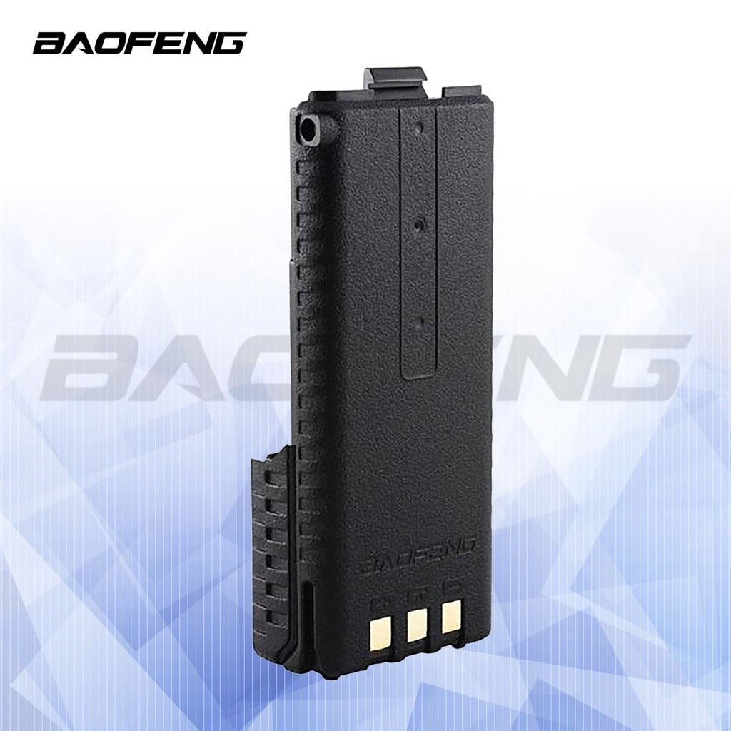 Baofeng UV-5R 7.4v 3800mah Battery (Category: Walkie-Talkie) located in Manila. Submitted by kinasamudio913 (Listing ID 1318681821, Image 2). Description: Brand： BAOFENG Capacity: 3800mAh Voltage: 7.4V Battery: Li-ion Compatible: UV-5R, UV-5RHP, UV-5RA, UV-5RE, UV-E5,BF-F8+, BF-F8HP, Cignus UV-85, UV-85HP Optional Charging: Can be use Wall Adaptor Charger with input: 100-240V~ / Output: 8.5V 600mA.