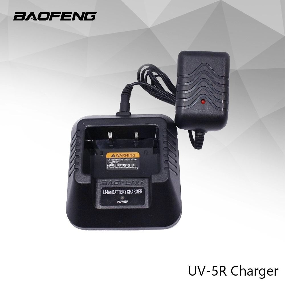 Baofeng UV5R Charger (Black) (Category: Walkie-Talkie) located in Manila. Submitted by kinasamudio913 (Listing ID 1318650523, Image 1). Description: Drop-In battery charger tray and AC adapter Charges radio with or without battery attached Charger input DC 10V Charger output DC 8.4V 400mAh AC adapter input AC 100V~240V AC adapter output DC 10V 500mA Charger Tray Model CH-5 AC adapter Model A-88 Works with the Baofeng UV-5R dual band amateur two w