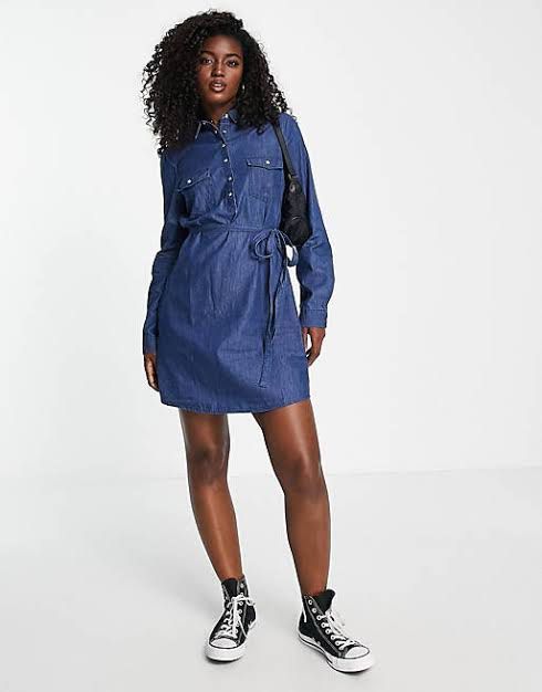 Denim dress cotton on cheap