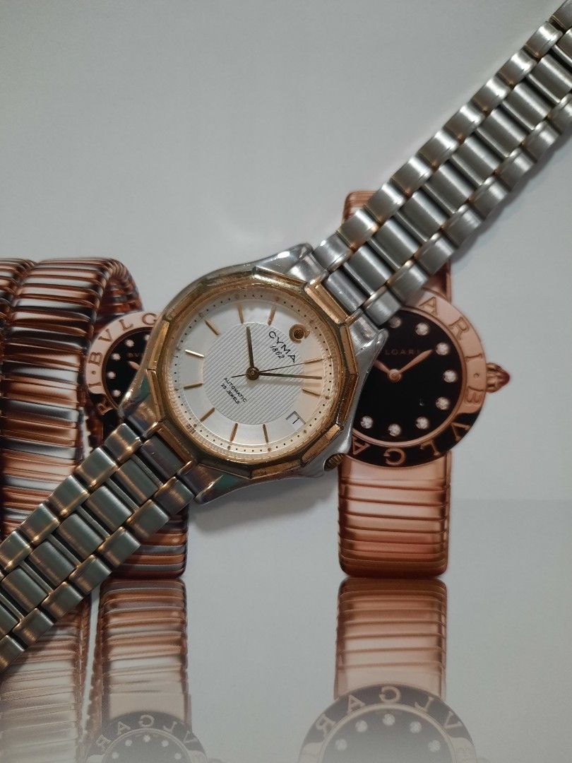 CYMA 1862 Automatic 25 Jewels date Swiss made 18K