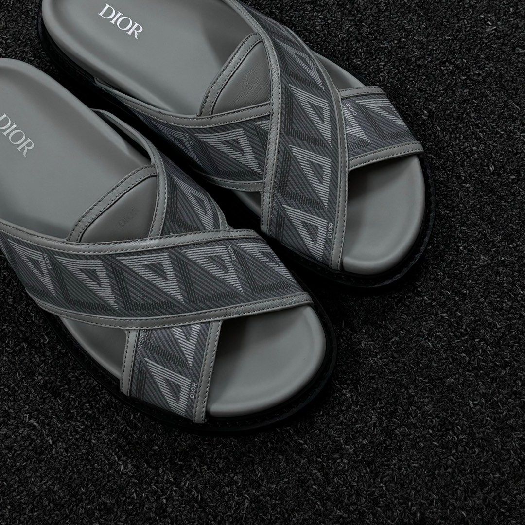 DIOR AQUA SANDAL CD DIAMOND CANVAS SLIDE EUR39 FIT UK5  display picture 1