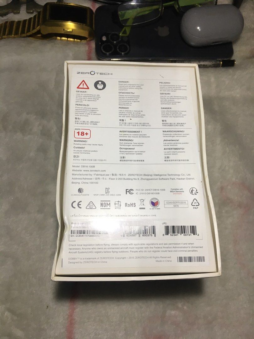 Dobby Zero Tech Drone (Category: Other Gadgets) located in Manila. Submitted by anvicnicajeff (Listing ID 1318679834, Image 3). Description: No battery No cable charger Just drone and manual and box Almost new.