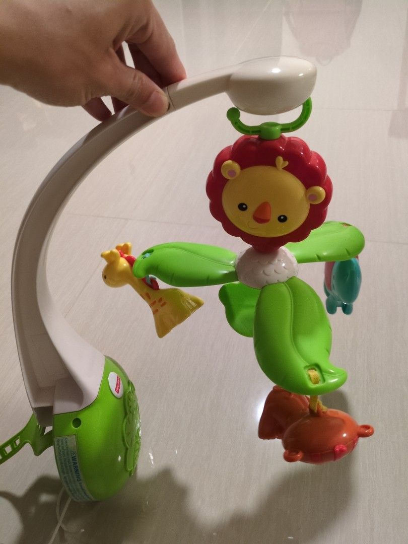 Fisher Price Rainforest Crib Cot Musical Rotating Mobile