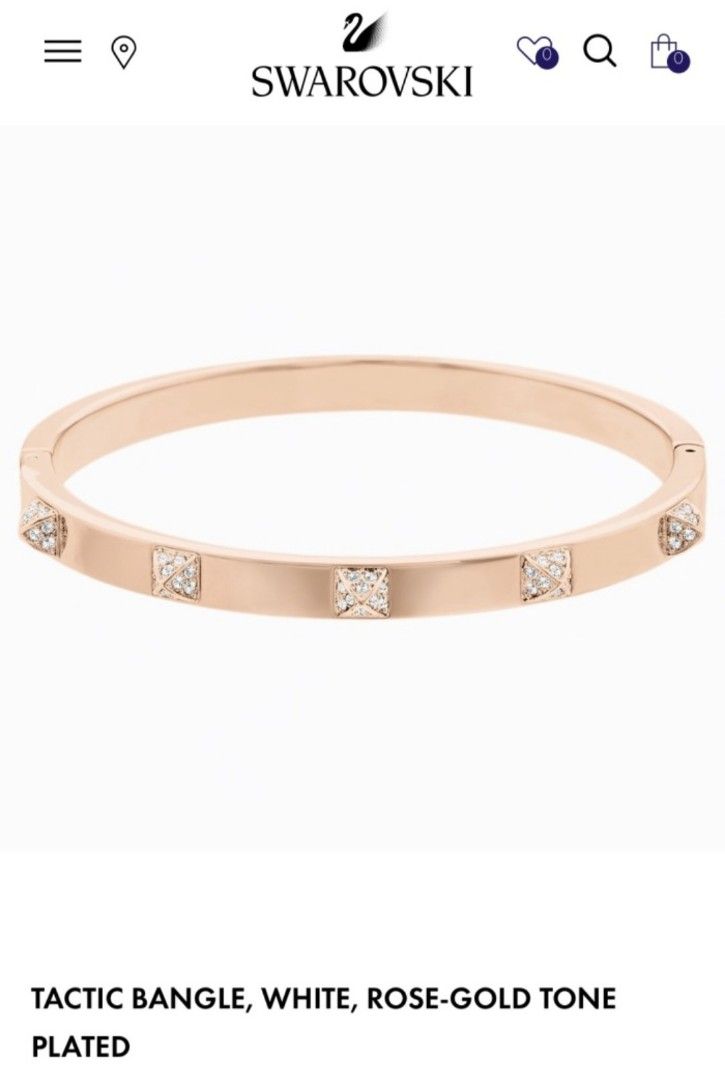 Swarovski tactic bangle rose gold top