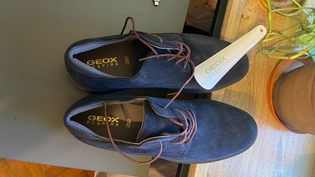 Geox Respira Mens blue suede dress shoes size 8 UK Men s Fashion Footwear Dress Shoes on Carousell