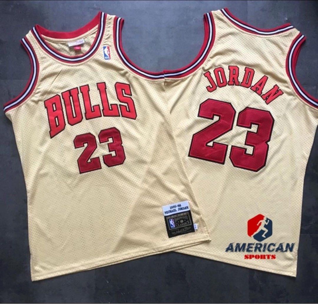 gold michael jordan jersey