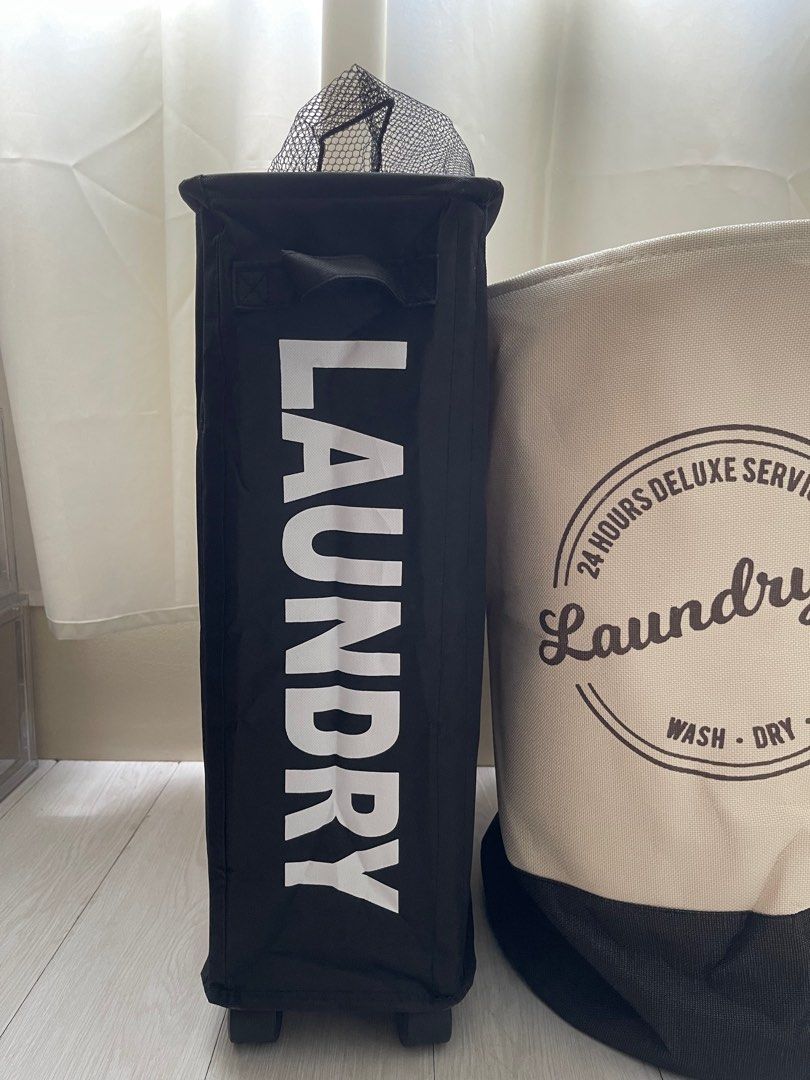 Laundry Bag / Yoga Storage / Organizer (Category: Laundry Baskets) located in Makati City. Submitted by minipiglet (Listing ID 1318744855, Image 2). Description: Size: 16w*39L*57H cm Laundry bag Storage basket Organizer .