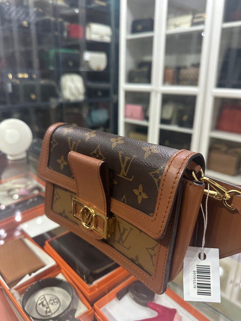 Louis Vuitton Dauphine BB Belt Bag in Reverse Monogram Canvas (Date code: AA1119) (Category: Luxury Bags & Wallets) located in Taguig. Submitted by closetcompany (Listing ID 1318693697, Image 3). Description: Louis Vuitton Dauphine BB Belt Bag in Reverse Monogram Canvas (Date code: AA1119) 🫧Php 85,000 🫧CONDITION: Excellent condition with sign of usage. Hairline scratches on the hardware and mild oxidation on the strap loops, creasing on the sid