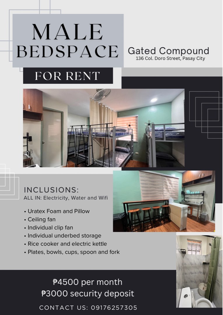 Male Bedspace, Property, Rentals, Room Rentals on Carousell