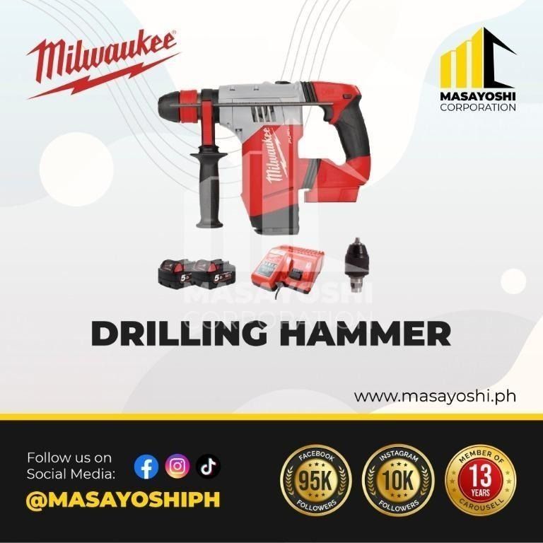 Milwaukee M18CHM 0 SDS MAX M18 Drilling Hammer M18 Fuel 28mm Fixtec SDS Hammer Set Hammer Commercial Industrial Industrial Equipment on Carousell